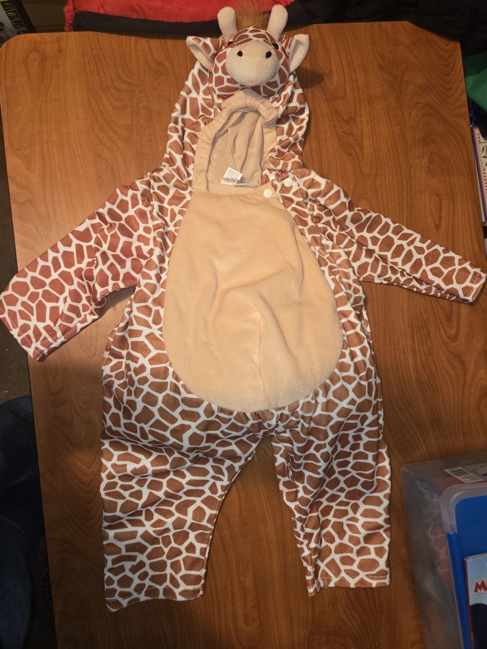 Giraffe One-Piece Hooded Toddler Costume